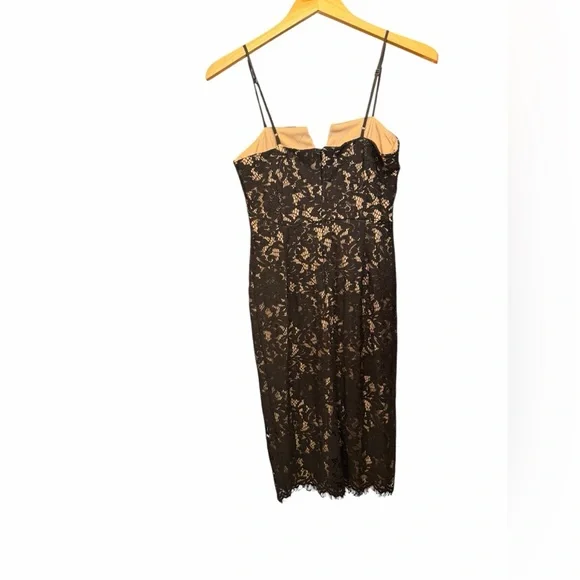 Lulu's Black Lace Midi Dress Sz S - Picture 8 of 10